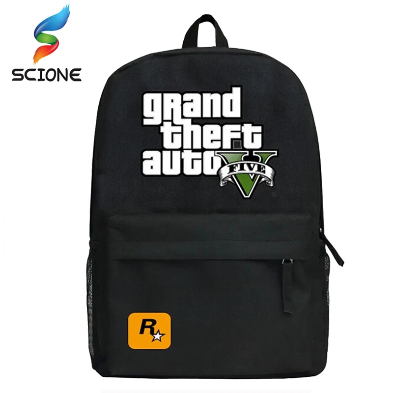 

GTA5 / GTA PC Games Mochilas School Kids Backpack For Teenagers Bags Anime Bag Mochila Surrounding Infantil Japan Animation