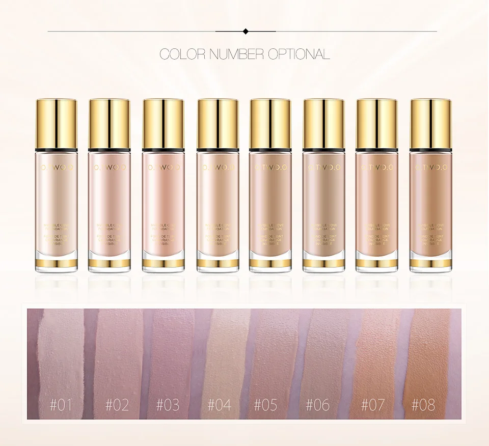 Matte de Longa Creme de Fundação Base Duração Maquiagem Corretiva Natural Líquido Cosmética o. tw O.o 8 High Quality Beleza e saúde
