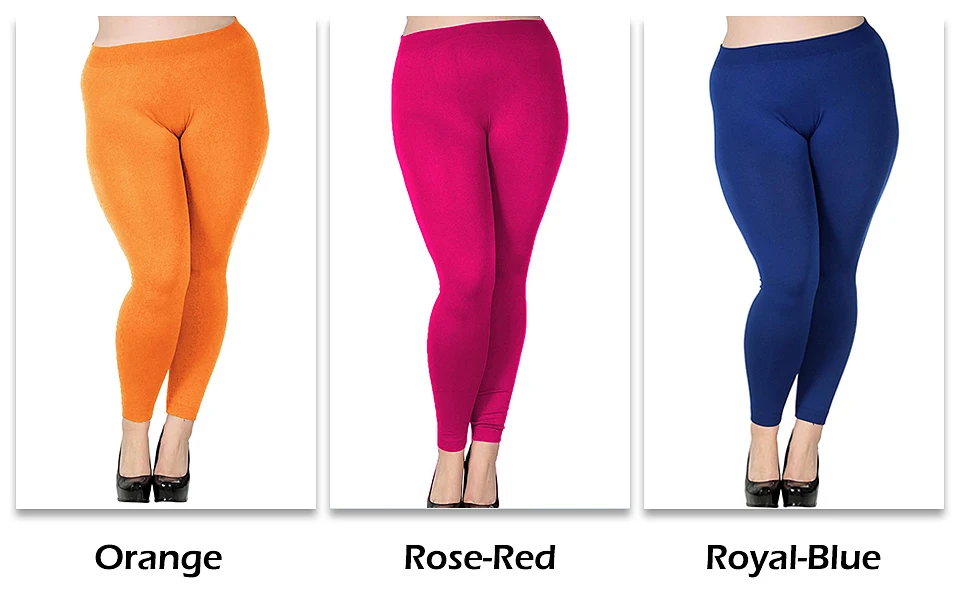 Women's Plus Size Modal Seamless High Waist Leggings Full Length Stretchy Basic Ankle Leggings Solid Color Long Legging Pants amazon leggings