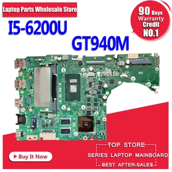 

K401UQ Laptop motherboard 8GB RAM i5-6200U cpu For Asus K401UB K401U A401U K401UQ K401UQK mainboard motherboard test 100% ok