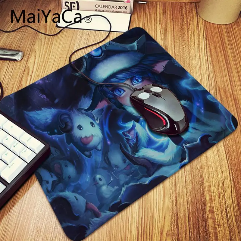 LockEdge 18x22cm Красивое аниме maiyaca Poro League Of Legends уникальный настольный коврик игровой коврик для мыши фиксирующий край компьютера игровой коврик для мыши для ноутбука - Цвет: LockEdge 18x22cm