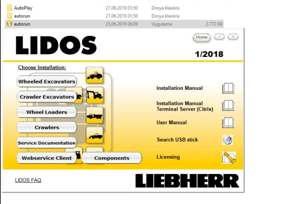 Liebherr Lidos все Запчасти& Услуги комплектации(обновление онлайн до) в автономном режиме+ HDD500GB