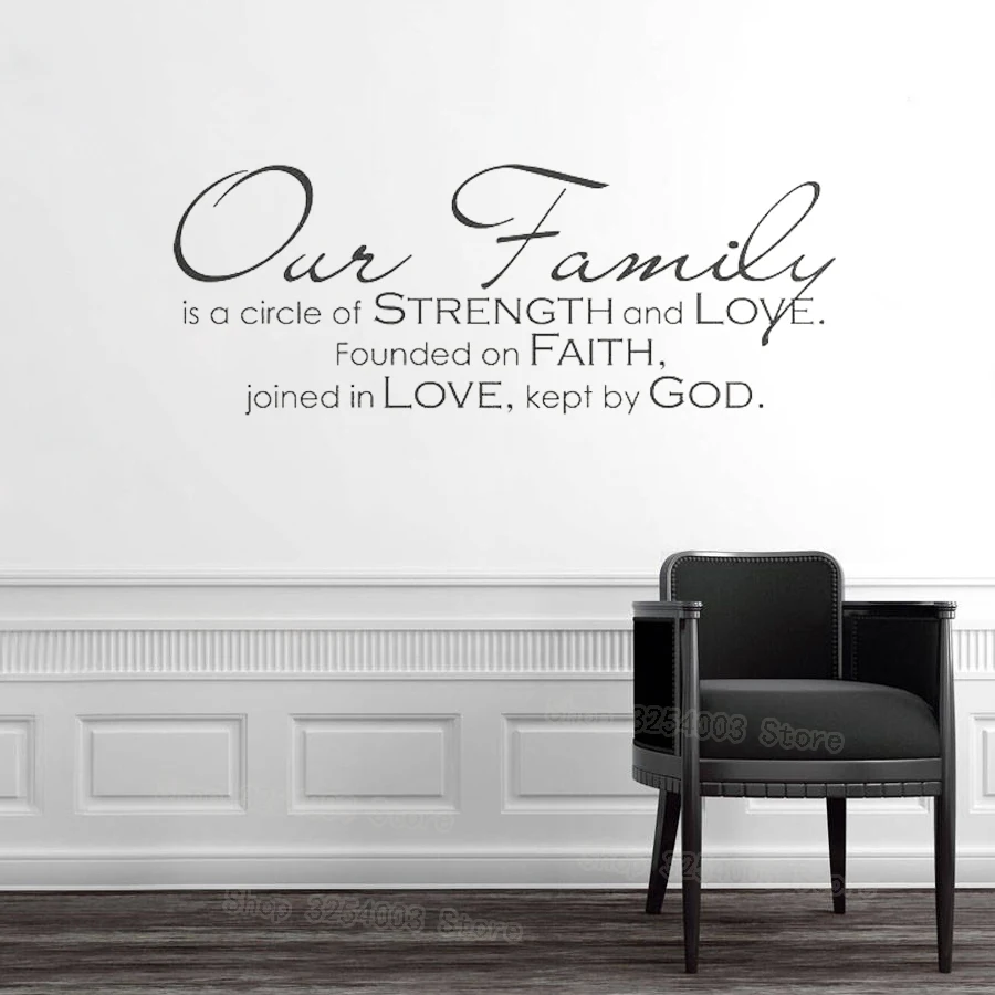 Family Quote Wall Decal Living Room Home Decor Our Family Wall