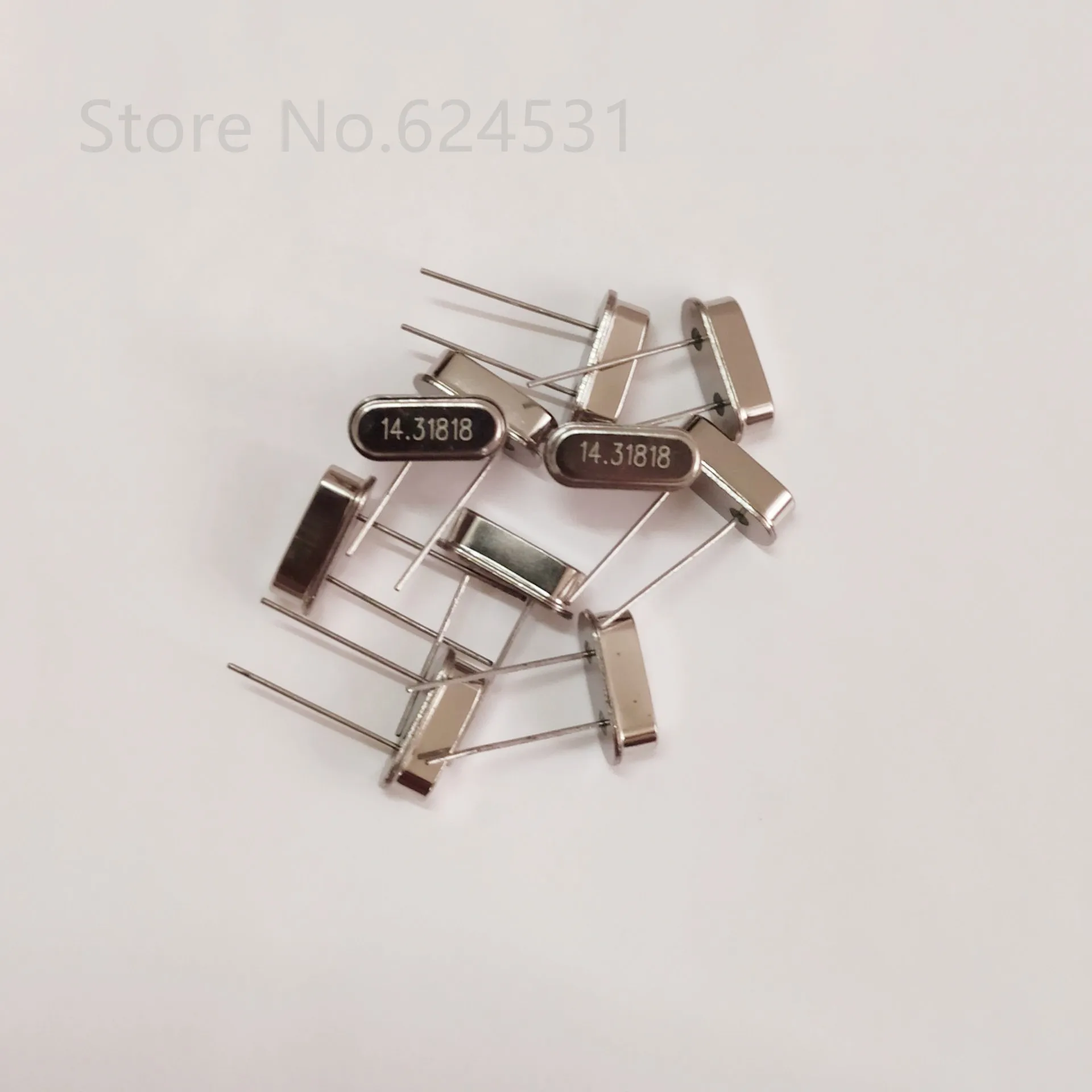 

10pcs In-line passive crystal oscillator Inline HC-49S 14.318MHZ resonator