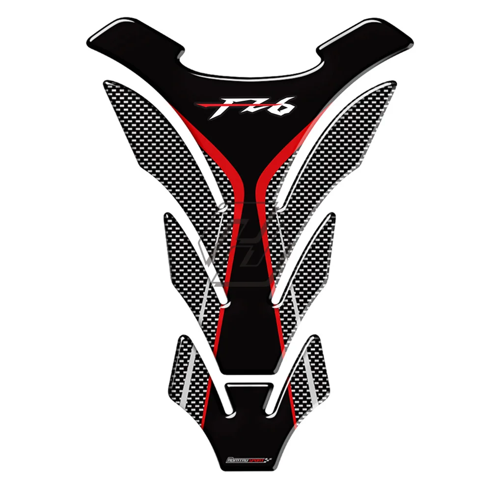 

3D Carbon-look Motorcycle Tank Pad Protector Decal Stickers Case for Yamaha FZ6 FZ6N Tank