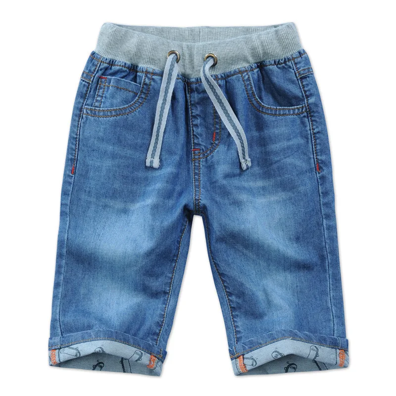 2018 new summer boys jeans denim shorts 50% length blue cotton boys jeans child clothes elastic waist kids shorts boys DQ276 2018 new summer boys jeans denim shorts 50% length blue cotton boys jeans child clothes elastic waist kids shorts boys DQ276