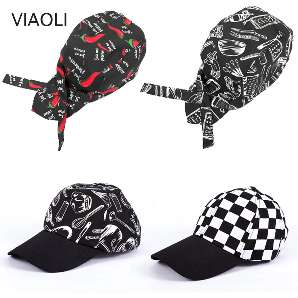 

Wholesale 2019 New Pirate Hat for Top Chef Waiter Hats Hotel Restaurant Canteen Bakery Kitchen Work Wear Master Cook Forward Cap