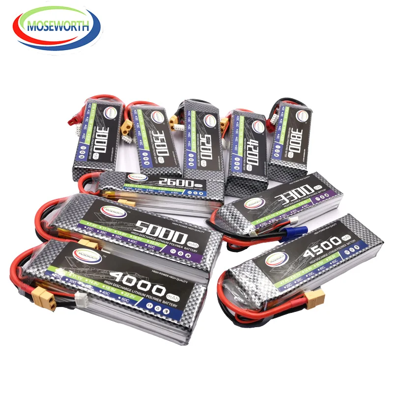 Нано RC игрушки LiPo Батарея 3S 11 1 V 1300 1800 2200 2600 3300 4500 6000 мА/ч 30C 40C 60C радиоуправляемый