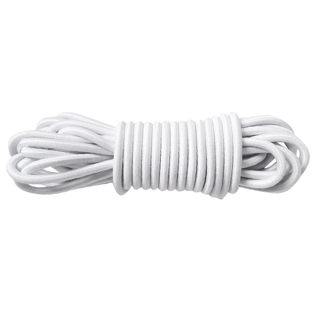 4mmx5m Elastic Bungee Rope Shock Cord Tie Down for Boat Trailer Kayaking Yatch Camping Climbing Caravans Equipment Accessories