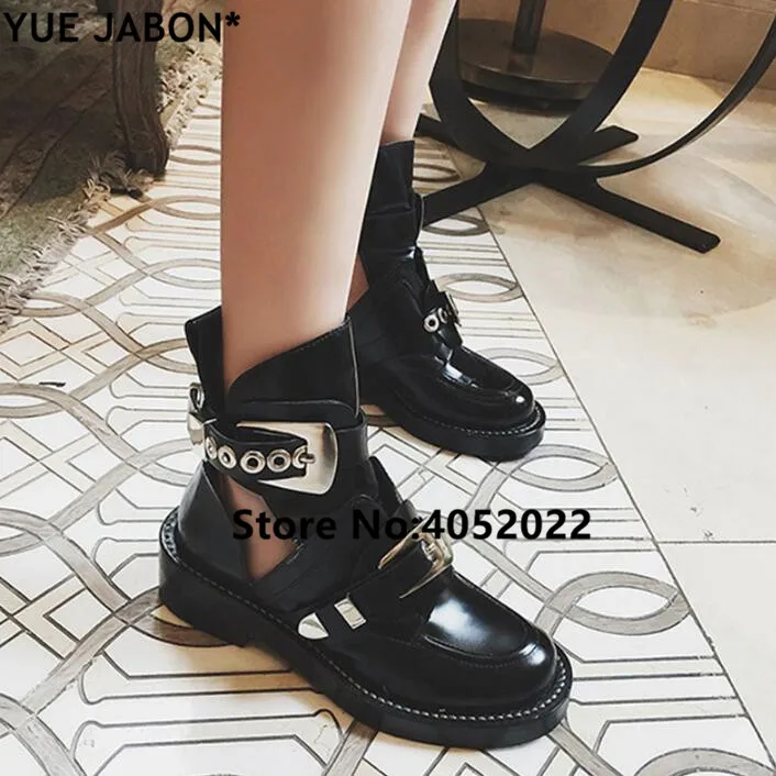 round toe biker boots