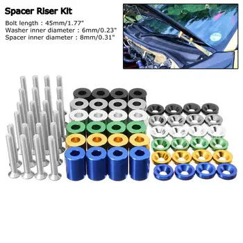 

1" 6mm Billet Hood Vent Spacer Riser Kit For Car Auto all Motor Turbo Engine Swap