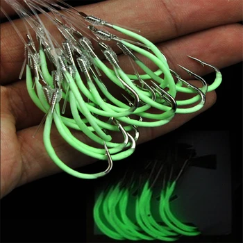 

Shared With Fish 30pcs/Bag Luminous Fishing Hook Barbed Hooks Pesca Tackle Accessories High Carbon Steel fishing Hooks 12-18#