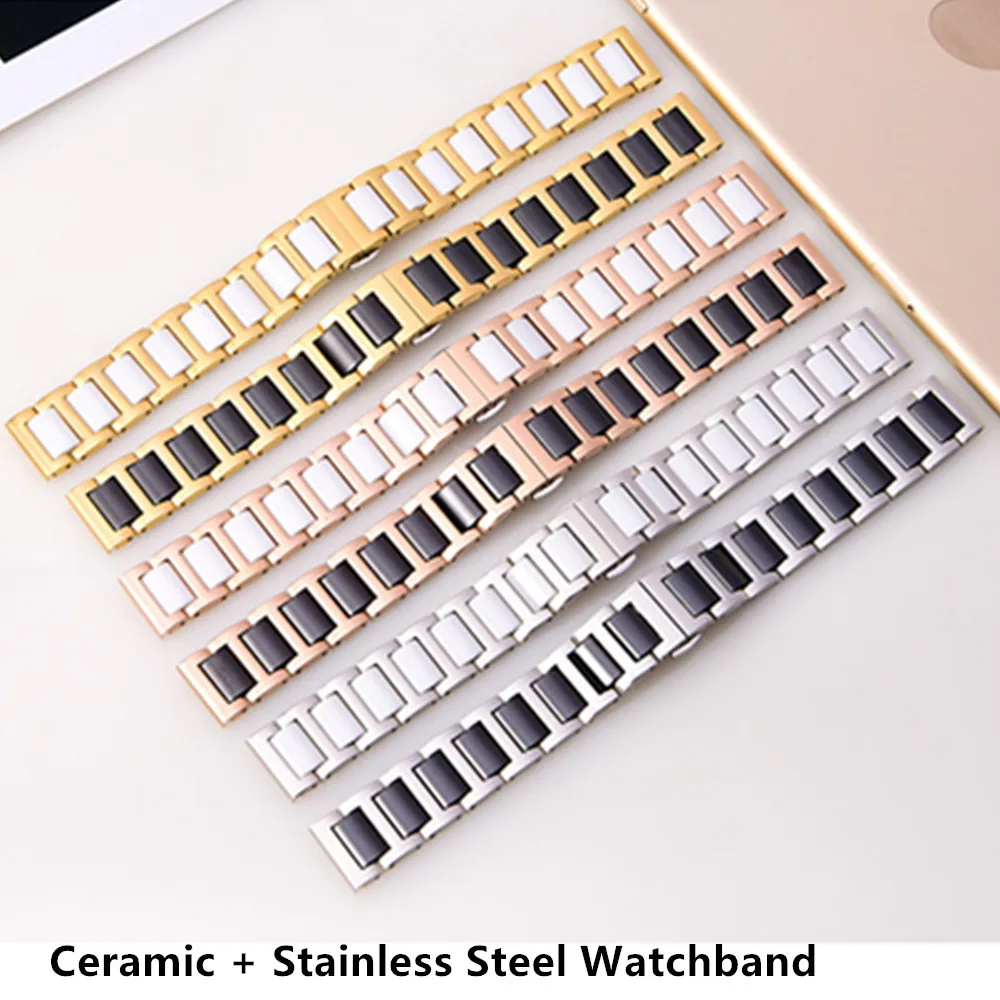 

14mm 16mm 18mm 20mm 22mm ceramic and stainless steel watchband Quick Release Watch Band Watch Strap