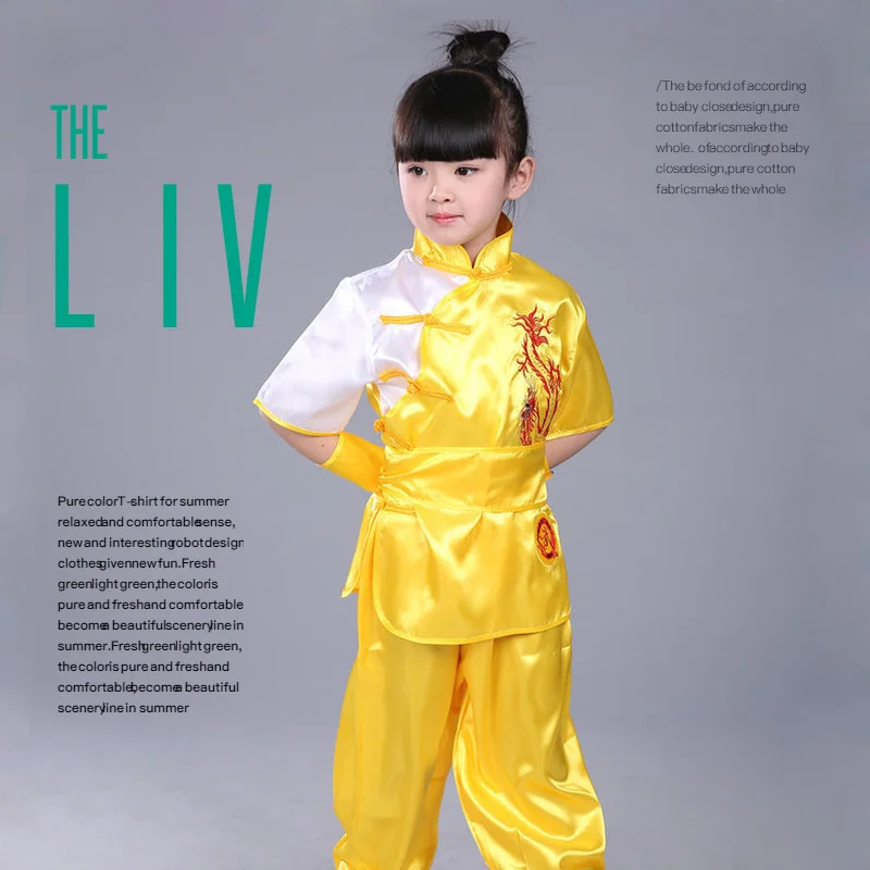 Детский костюм для девочек, тхэквондо, добок, ушу, кимоно, одежда для дзюдо, китайский костюм кунг-фу, одежда для Тай-Чи, форма для боевых искусств