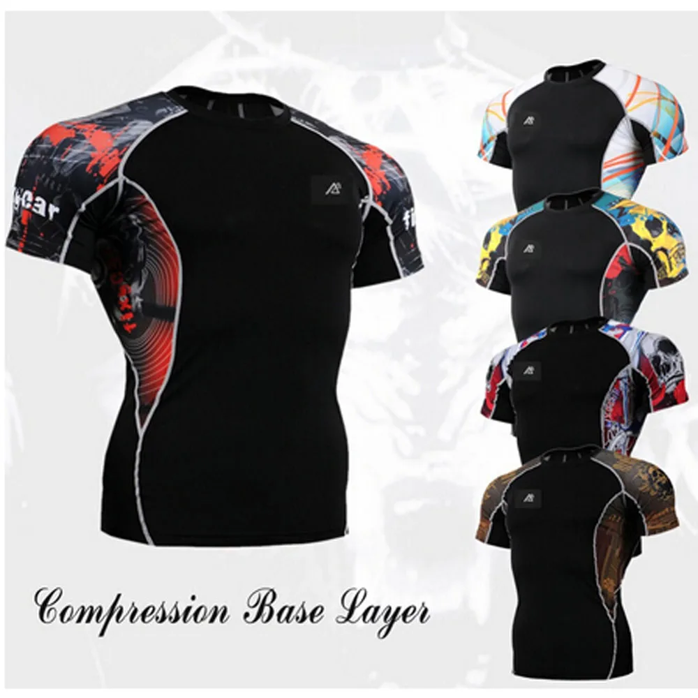 

Men Crossfit Compression T-Shirt Running Workout Breathable Emonder Quick Dry Flexible Tights Gym Bodybuilding Fitness Exercise