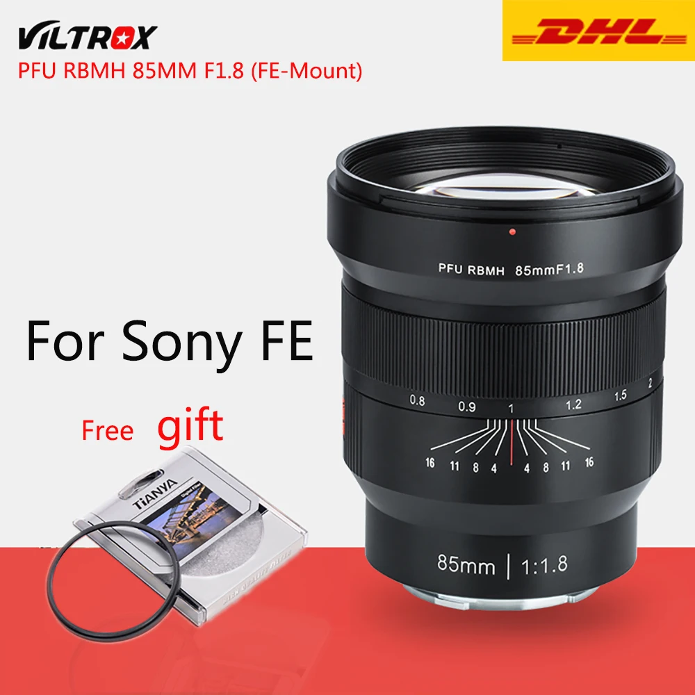 

VILTROX 85mm F/1.8 Full-Frame Lentes DSLR Lens Fixed Focus F1.8 Lens for Camera Lens Sony NEX E A9 A7M3 A7R Fujifilm FX-mount
