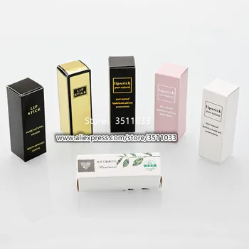 

23*23*65 Balck Packing Box of Lip Tube, Pink Paper Packing Box of Lip Balm Tube, Gold White Packing Box of Lipstick Tube 100pcs