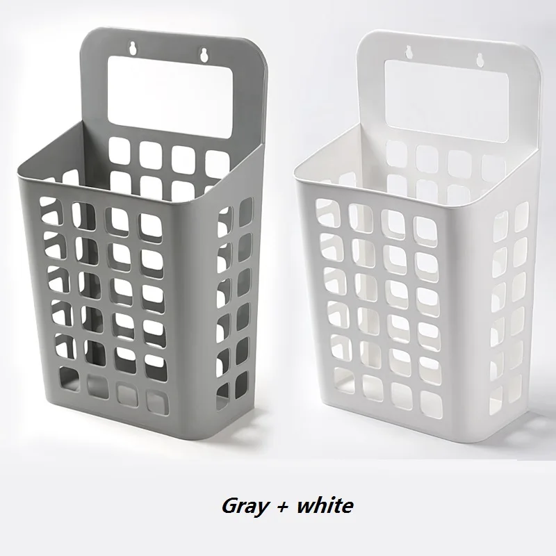 AIBOULLY 2 шт./компл. Ванная комната корзина для хранения Настенный шампунь Косметика одежду корзина для хранения Водонепроницаемый использование пространства - Цвет: White Gray