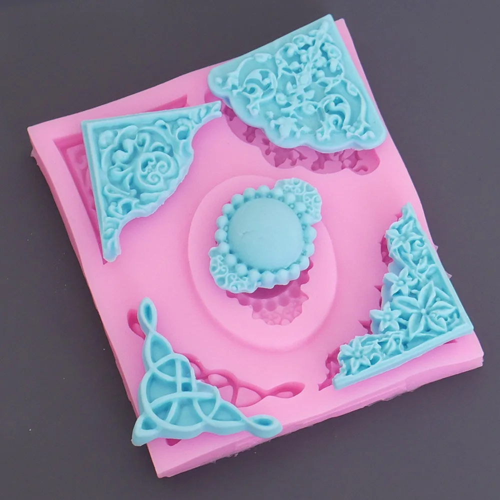 Flower Lace Silicone Cake Mold Lace Pattern Border Decor Retro Lace