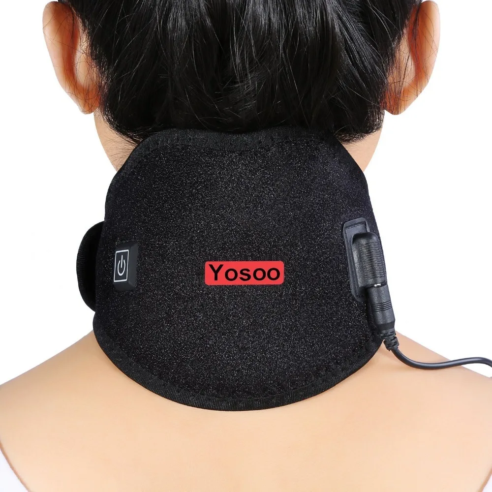 

Electric Heating Neck Brace Support Hot Cold Therapy Neck Brace Protector Care Heat Massage Neck Pad Belt Pain Relief