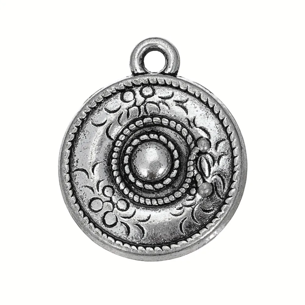 

EUEAVAN 30pcs Zinc Alloy Sombrero Cap Hat Shape Charm Round Shape Pendant For Jewelry Making Handmade Gift DIY Supply