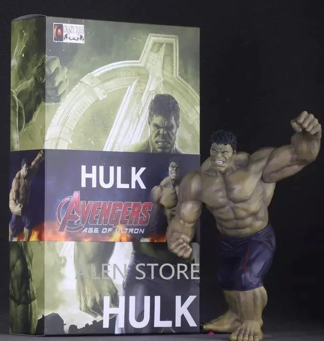 

ALEN Avengers II Action Figures Hot Toys Super Hero Marvel's PVC 30cm Model Gifts Mjolnir The Incredible Hulk Anime