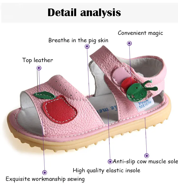Kalupao Children Shoes Kids Sandals Girls White Toddler Girl Shoes Summer Sandals Soft Sole Genuine Leather Kids Girls Footwear (17)