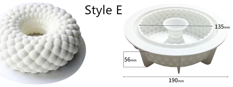 SHENHONG декоративная форма 3D силиконовая форма для выпечки кондитерских изделий поп-арт мусс Silikonowe Formy Moule вечерние Рождественский инструмент - Цвет: Style E