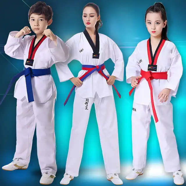 Kids Uniform Set Karate Training Boys Girls Sportswear Martial Art Taekwondo New