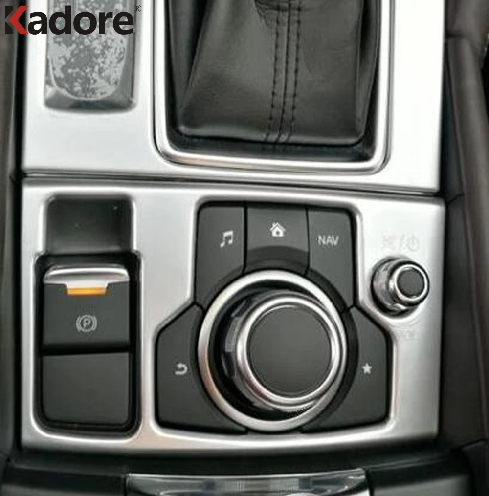 

For Mazda 6 Atenza M6 2017 2018 ABS Matte Auto Inner Electronic Handbrake Hand Brake Switch Button Cover Stikers Car Styling LHD