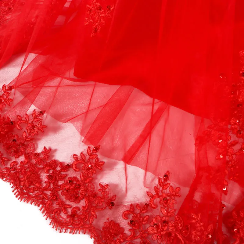 Красные Выпускные платья с открытыми плечами красное вечернее платье из тюля с бусинами вечерние платья