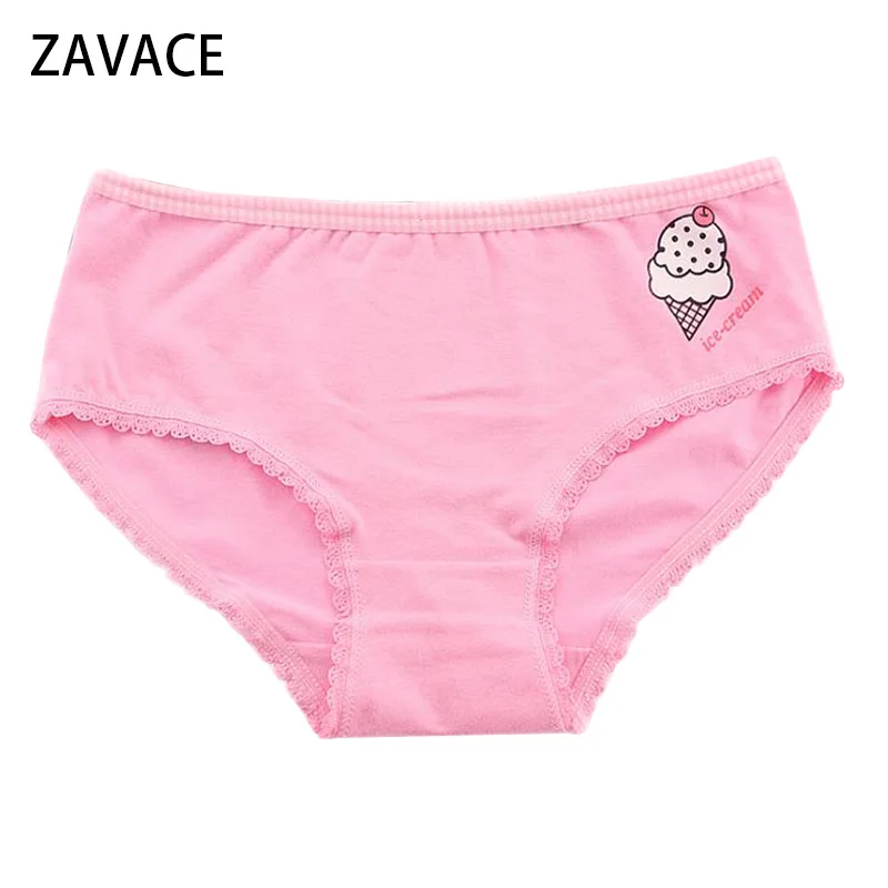 ZAVACE Underwear women comfortable Cotton candy ice cream pattern
