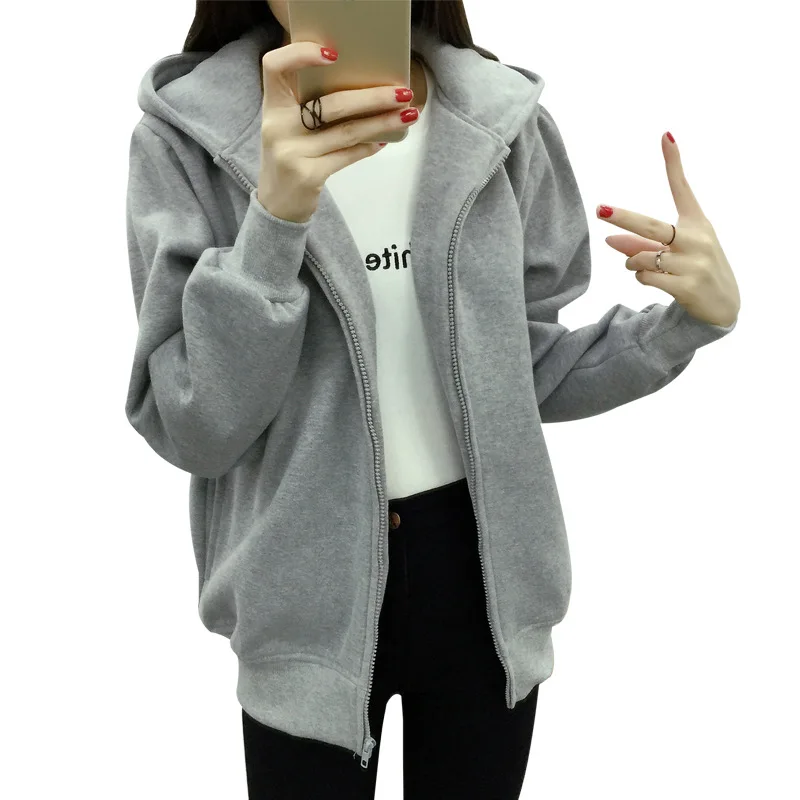 Новинка, осенние женские толстовки, свитшоты, Vestido, модные, размера плюс, повседневные, свободные, на молнии, с капюшоном, Толстовка для женщин, большие толстовки