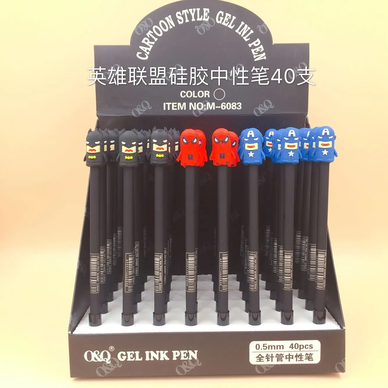

40 Pcs Gel Pens Kawaii Black Colored Gel-inkpens for Writing Gel Pen Cute Stationery Office School Supplies
