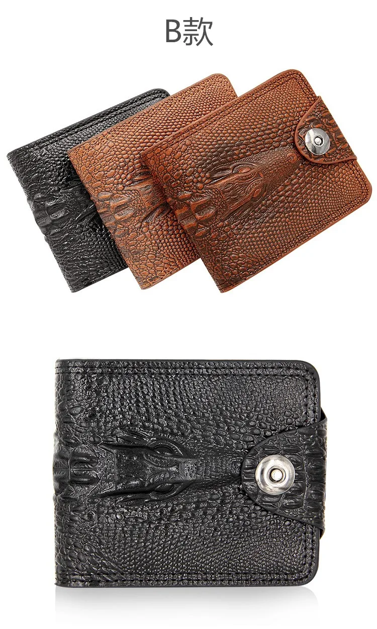 _11Menbense Hasp Short Wallets for Mens Credit Card Holder Men Purse Crocodile Patter Slim Wallet Money Purse