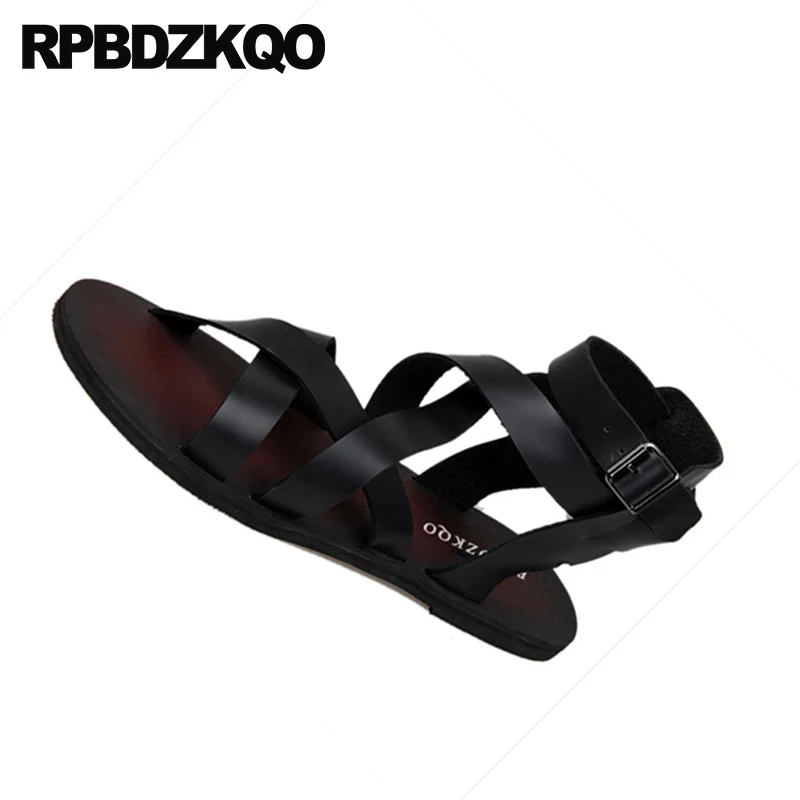 Fashion Shoes Burgundy Breathable Roman Open Toe Beach Italian Men Gladiator Sandals Summer Boots 2018 Black Flat Strap Fashion Shoes Burgundy Breathable Roman Open Toe Beach Italian Men Gladiator Sandals Summer Boots 2018 Black Flat Strap