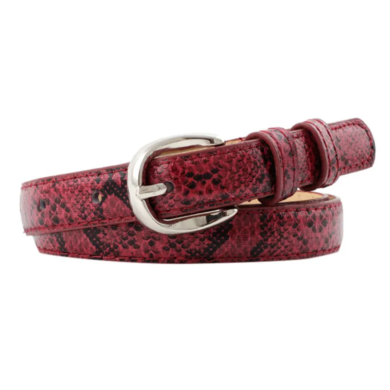Women Man Unisex Vintage Leather Snake Buckle Leisure Belt Trouser Accessories Fashion Waistband Mini Belt 30AP10 (4)