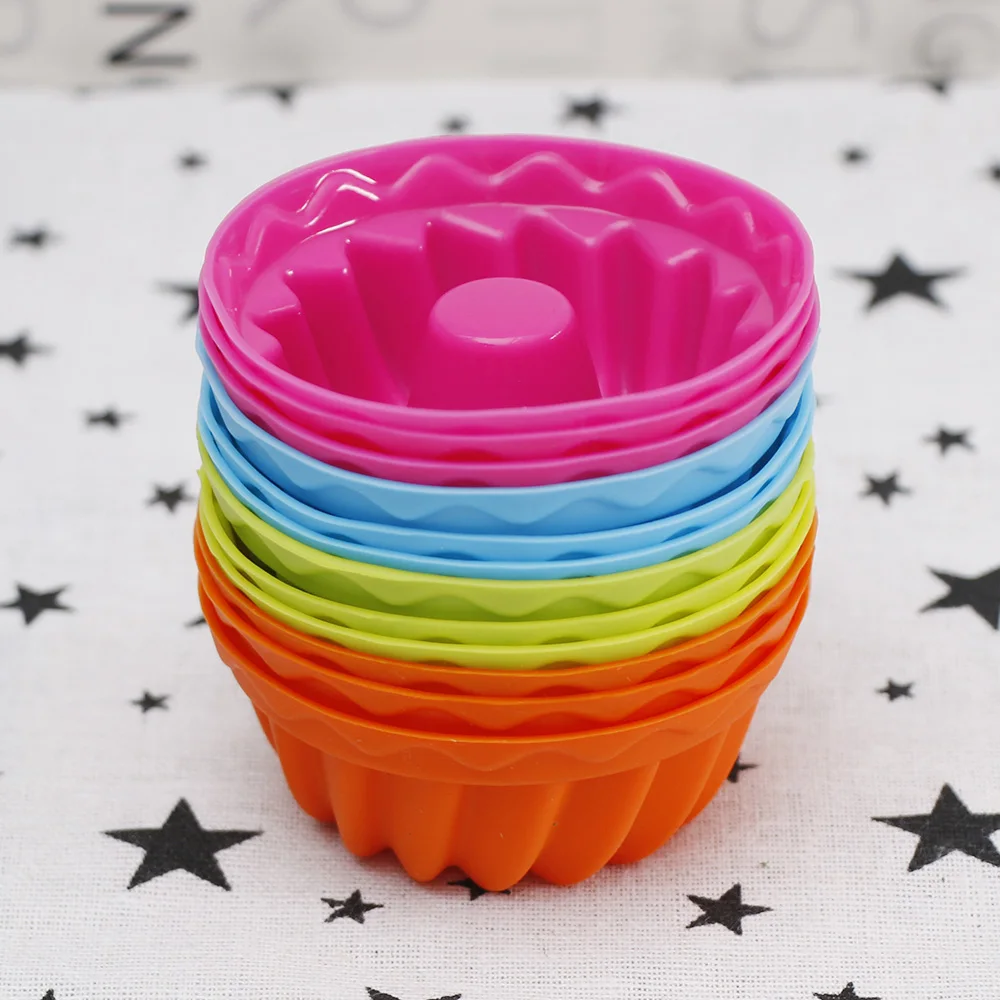 6.5*3 см 12 шт./лот тыквы Форма 3D торт силиконовые чашки Muffin кекс формы для выпечки Инструменты украшения торта Инструменты для Формы для выпечки