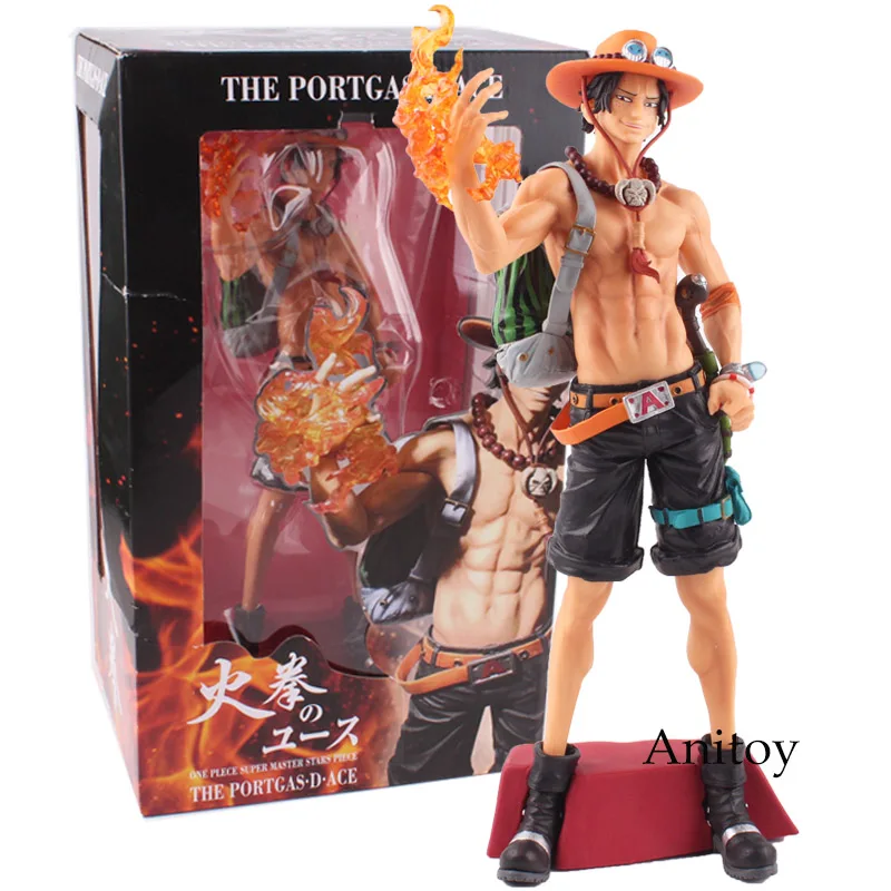 Одна штука фигурка one piece Аниме Portgas D Ace фигурка огненный кулак Ver. Супер мастер кусок Игрушки 31,5 см - Цвет: withbox