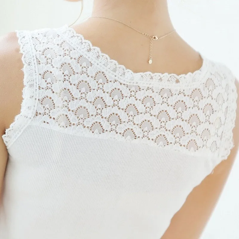 New 2017 Women Black/White Blouses Sexy O-Neck Lace Floral Fashion Ladies Blusas Tops Shirt Clothing Blouses