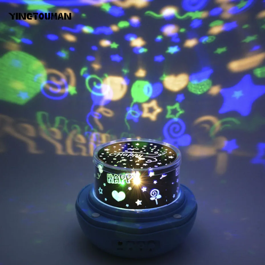 

YINGTOUMAN Starry Sky Earth Rotate Projector LED Night Light USB Powered LED Night Lamp Novelty Baby Light for Christmas Gift