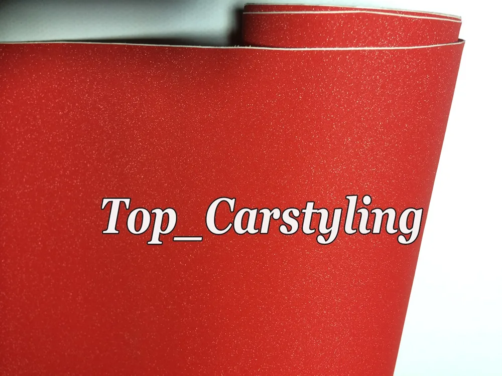 Glitter vinyl red sandy frosty car wrap Film (2)