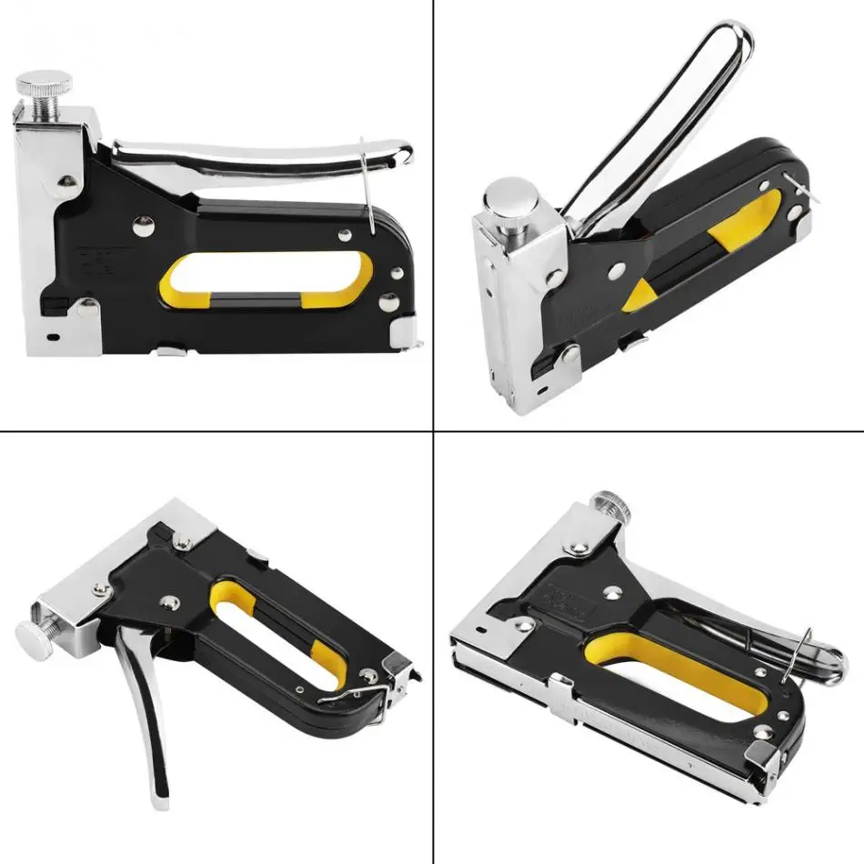 Мультитул пистолет для ногтевого дизайна мебельный степлер для деревянной обивки двери обрамление заклепки пистолет комплект гвоздей заклепки инструмент