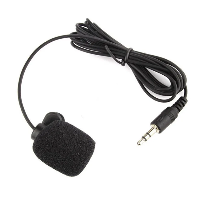 Universal 3.5 mm Jack Lavalier Lapel Tie Clip Condenser Microphone For