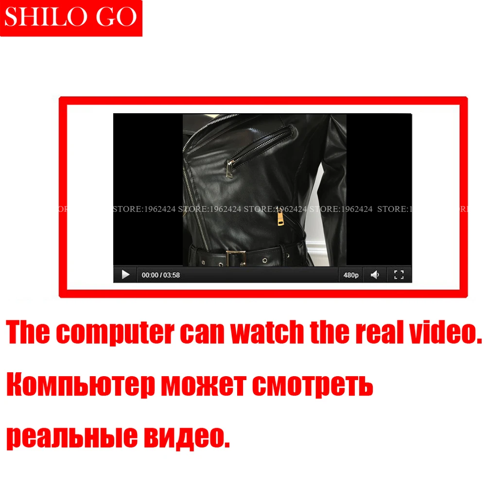 Женское длинное мотоциклетное пальто черное из искусственной овечьей кожи с