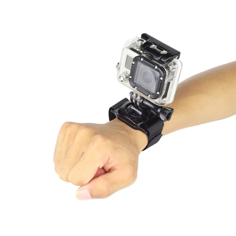 360 градусов браслет ручной браслет на запястье руки с адаптером крепления для экшн-камеры GoPro Hero 7/6/5/4/3+/3/2/1 для спортивной экшн-камеры SJCAM спортивной экшн-камеры Xiaomi Yi
