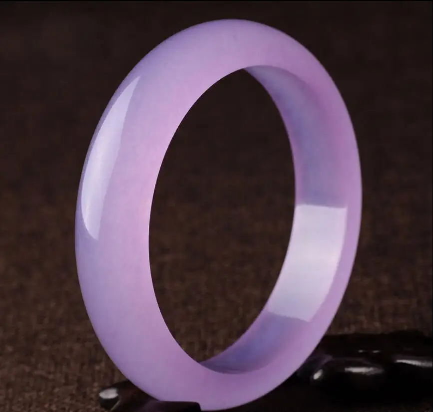 

Free Shipping >>Certified Beautiful Natural Purple Jadeite Jade Bangle Bracelet Handmade 60mm