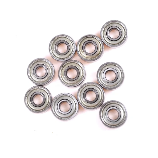 Andrea Miniatures Pack De 10 Rodamientos De Bolas Miniatura De Metal - Serie Métrica, Blindados, Para Proyectos Y Reparaciones Pack 10 Rodamientos Acero
