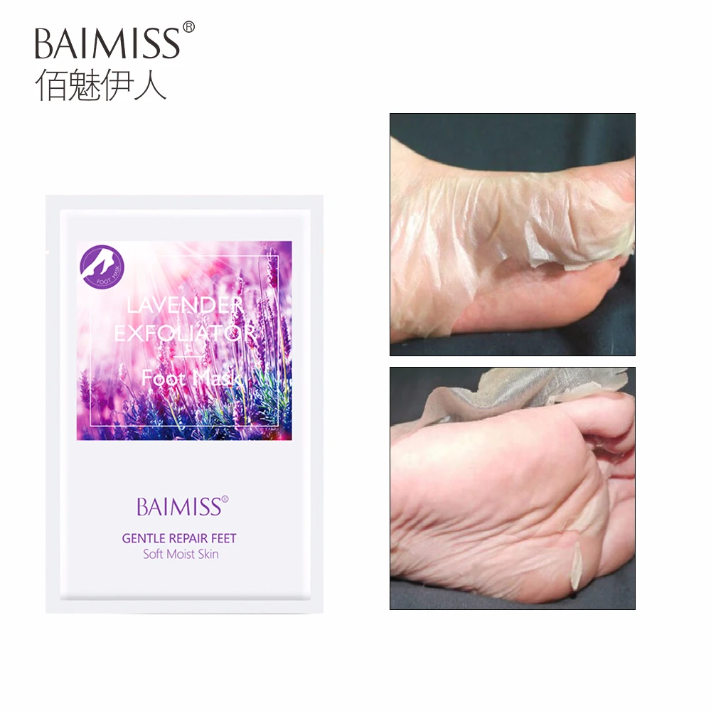 

BAIMISS 1 Bags=2 PCS Baby Foot Peeling Exfoliating Foot Mask Feet Mask Remove Dead Skin Cuticles Heel Foot Care Pedicure Socks