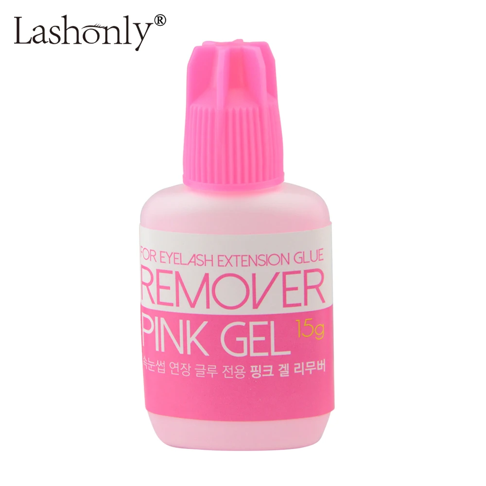

5 Bottles 15ml Pink Strawberry Flavor Gel Remover for Eyelash Extension Glue from Korea Removing Eyelash Extensions